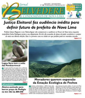 You are currently viewing Projeto de Lei que propõe a expansão de Fechos é destaque no Jornal Belvedere