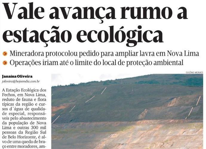 Read more about the article Vale avança rumo a Estação Ecológica de Fechos